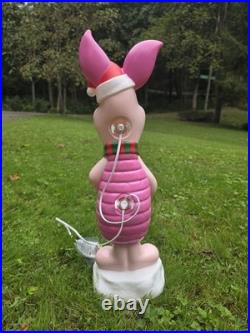 Piglet Winnie The Pooh Christmas Blow Mold Light Up Holiday Decor Gemmy Disney