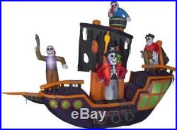 Pirate Ship Halloween Inflatable 9.12-ft x 11.5-ft Animatronic Lighted