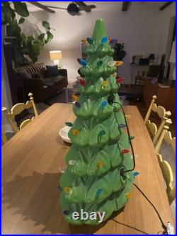 Plastic Blow Mold Lighted Christmas Tree 27