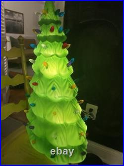 Plastic Blow Mold Lighted Christmas Tree 27