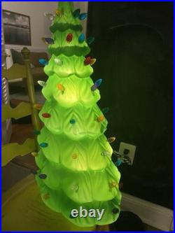 Plastic Blow Mold Lighted Christmas Tree 27