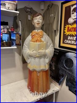 Poloron Choir BOY Vintage Blow Mold Blowmold Christmas