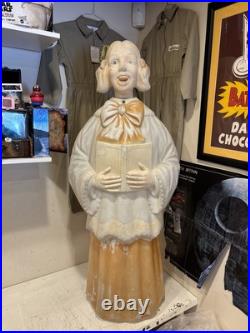 Poloron Choir Girl Vintage Blow Mold Blowmold Christmas