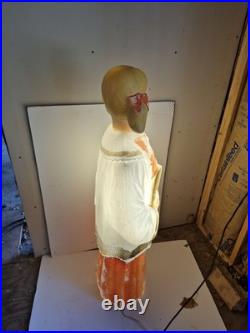 Poloron Girl Christmas Caroler/Choir Singer Blow Mold. Vintage