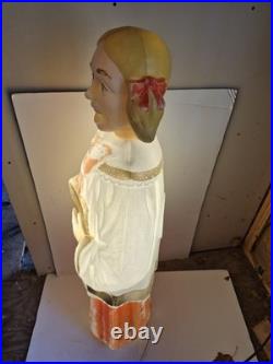 Poloron Girl Christmas Caroler/Choir Singer Blow Mold. Vintage