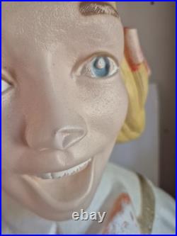 Poloron Girl Christmas Caroler/Choir Singer Blow Mold. Vintage