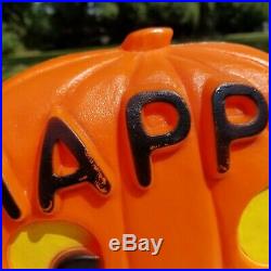 Pumpkin Line Happy Halloween Blow Mold Don Featherstone Union Products Retro