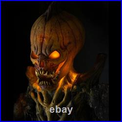 Pumpkin Stalker 8 Foot Halloween Prop Haunted House Light Up Patch Scarecrow