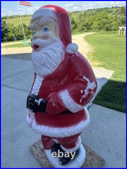 RARE 1960s Santa Blow Mold Christmas Decoration 5 FT VINTAGE Light Up