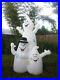 RARE Airblown Inflatable Halloween 8′ 3 Goofy Ghost Trio Light Blow Up