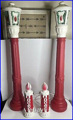 RARE Empire flame Blow Mold 39 Lamp Post Street Light 1969 14 Candles 1970
