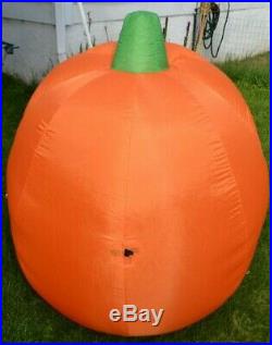 RARE GEMMY 8' Lighted Halloween Pac Man Ghost Pumpkin Airblown Inflatable Decor