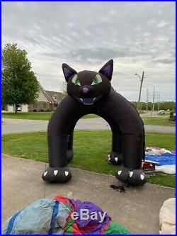 RARE Gemmy 2006 9ft Tall Cat Tunnel Halloween Airblown Inflatable
