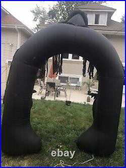 RARE Gemmy 9' Airblown Skeleton Grim Reaper Archway Yard Inflatable