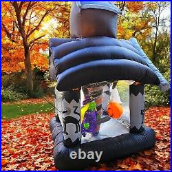 RARE Gemmy Halloween Airblown Inflatable Rotating 6 ft Haunted House Lights READ