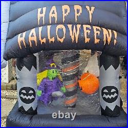 RARE Gemmy Halloween Airblown Inflatable Rotating 6 ft Haunted House Lights READ
