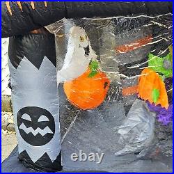 RARE Gemmy Halloween Airblown Inflatable Rotating 6 ft Haunted House Lights READ