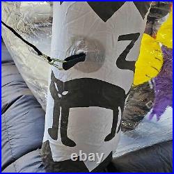 RARE Gemmy Halloween Airblown Inflatable Rotating 6 ft Haunted House Lights READ