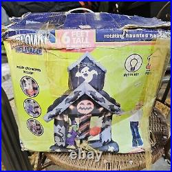 RARE Gemmy Halloween Airblown Inflatable Rotating 6 ft Haunted House Lights READ