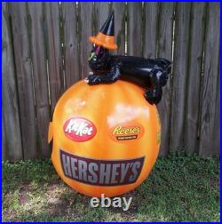 RARE Hershey's PROMO Indoor Inflatable Halloween Black Cat & Pumpkin NEW SEALED