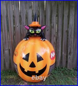 RARE Hershey's PROMO Indoor Inflatable Halloween Black Cat & Pumpkin NEW SEALED