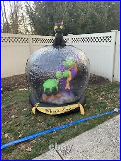 RARE Original 2006 Gemmy Inflatable Witch Halloween Whirlwind Globe