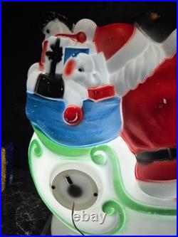 RARE Santa Sleigh Blow Mold Grand Venture Carolina Enterprises 1977-NOT TABLETOP