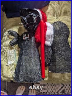 RARE Star Wars 28 Darth Vader Santa Tinsel Indoor Outdoor Lighted Kurt Adler