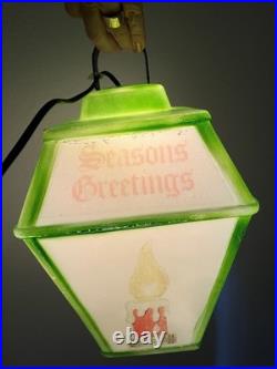 RARE VTG 1973 Christmas Blow Mold Hanging Lantern Empire Carolina Enterprises