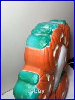 RARE VTG Don Featherstone Halloween Union Blow Mold Ghost Pumpkin Patch Wreath