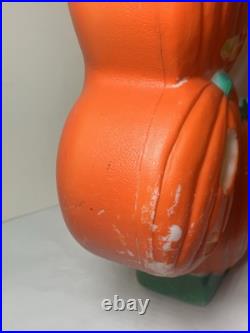 RARE VTG Don Featherstone Halloween Union Blow Mold Ghost Pumpkin Patch Wreath