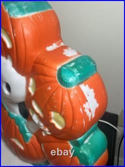 RARE VTG Don Featherstone Halloween Union Blow Mold Ghost Pumpkin Patch Wreath