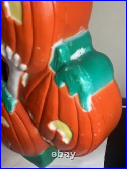 RARE VTG Don Featherstone Halloween Union Blow Mold Ghost Pumpkin Patch Wreath