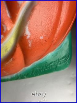 RARE VTG Don Featherstone Halloween Union Blow Mold Ghost Pumpkin Patch Wreath