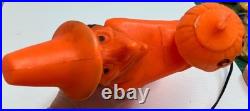 RARE Vintage 1970s Blow Mold Orange Witch Holding a Small Pumpkin AAA2903