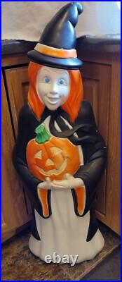 RARE Vintage 1997 Grand Venture Blow Mold Witch Halloween 40 tall Made in USA