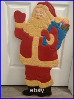 RARE Vintage Christmas Santa Toy Bag Yard Art Yard Decoration 34 HTF Plastic