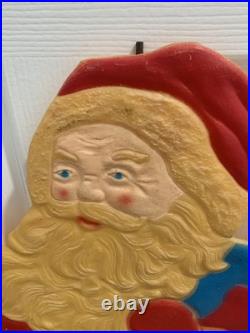 RARE Vintage Christmas Santa Toy Bag Yard Art Yard Decoration 34 HTF Plastic