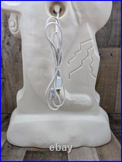 RARE Vintage Halloween Blow Mold Tombstone Ghost Black Cat Drainage Industries