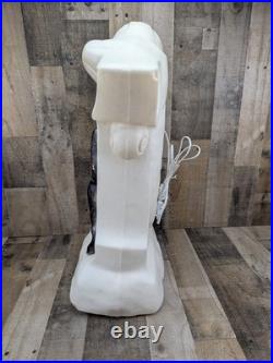 RARE Vintage Halloween Blow Mold Tombstone Ghost Black Cat Drainage Industries