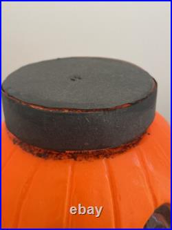 RARE Vintage Mr. Blinky Farmer Jack O Lantern Blow Mold Halloween With Hat
