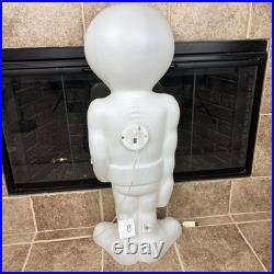 RARE WHITE Blow Mold Space Alien Ray Gun Halloween 36 Dooms Day VINTAGE Item B