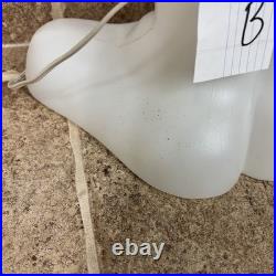 RARE WHITE Blow Mold Space Alien Ray Gun Halloween 36 Dooms Day VINTAGE Item B