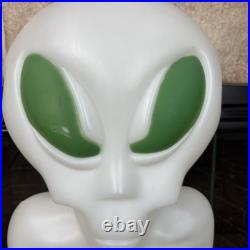 RARE WHITE Blow Mold Space Alien Ray Gun Halloween 36 Dooms Day VINTAGE Item B