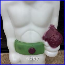 RARE WHITE Blow Mold Space Alien Ray Gun Halloween 36 Dooms Day VINTAGE Item B