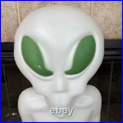 RARE WHITE Blow Mold Space Alien Ray Gun Halloween 36 Dooms Day VINTAGE Item B