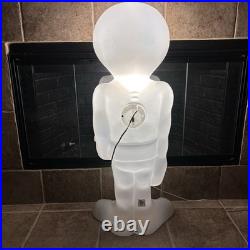 RARE WHITE Blow Mold Space Alien Ray Gun Halloween 36 Dooms Day VINTAGE Item B
