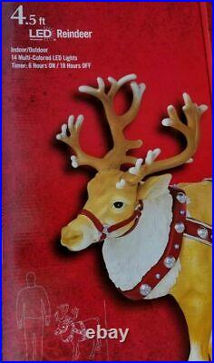 REINDEER Blow Mold LED Light LED 4 1/2 FT Christmas Outdoor Decorations Holiday