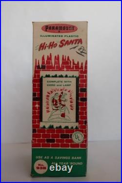 Rare 1950's Paramount Hi-Ho Santa Claus Blow Mold Light with Box, No. 93B (Works)
