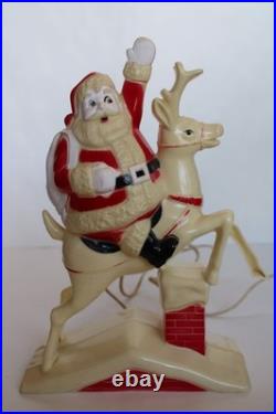 Rare 1950's Paramount Hi-Ho Santa Claus Blow Mold Light with Box, No. 93B (Works)